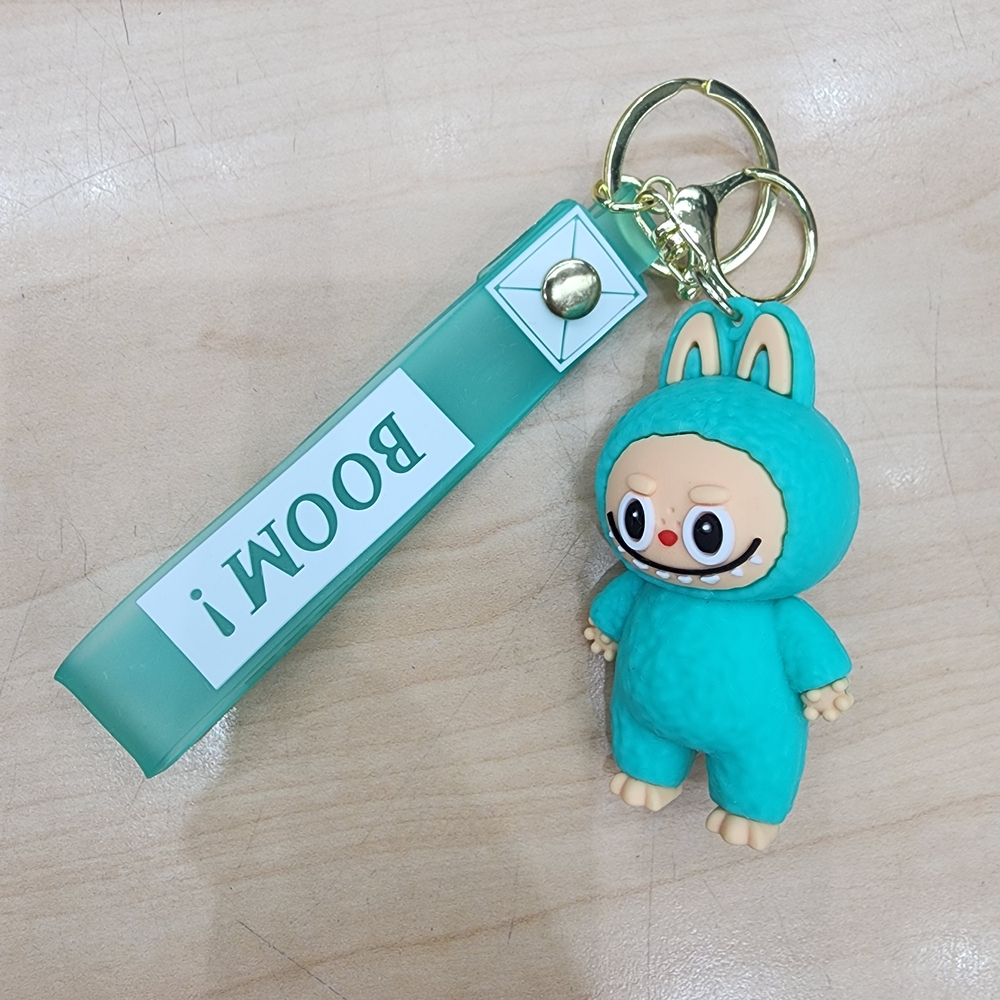 Labubu Teal Bunny Keychain with Boom Tag